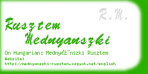 rusztem mednyanszki business card